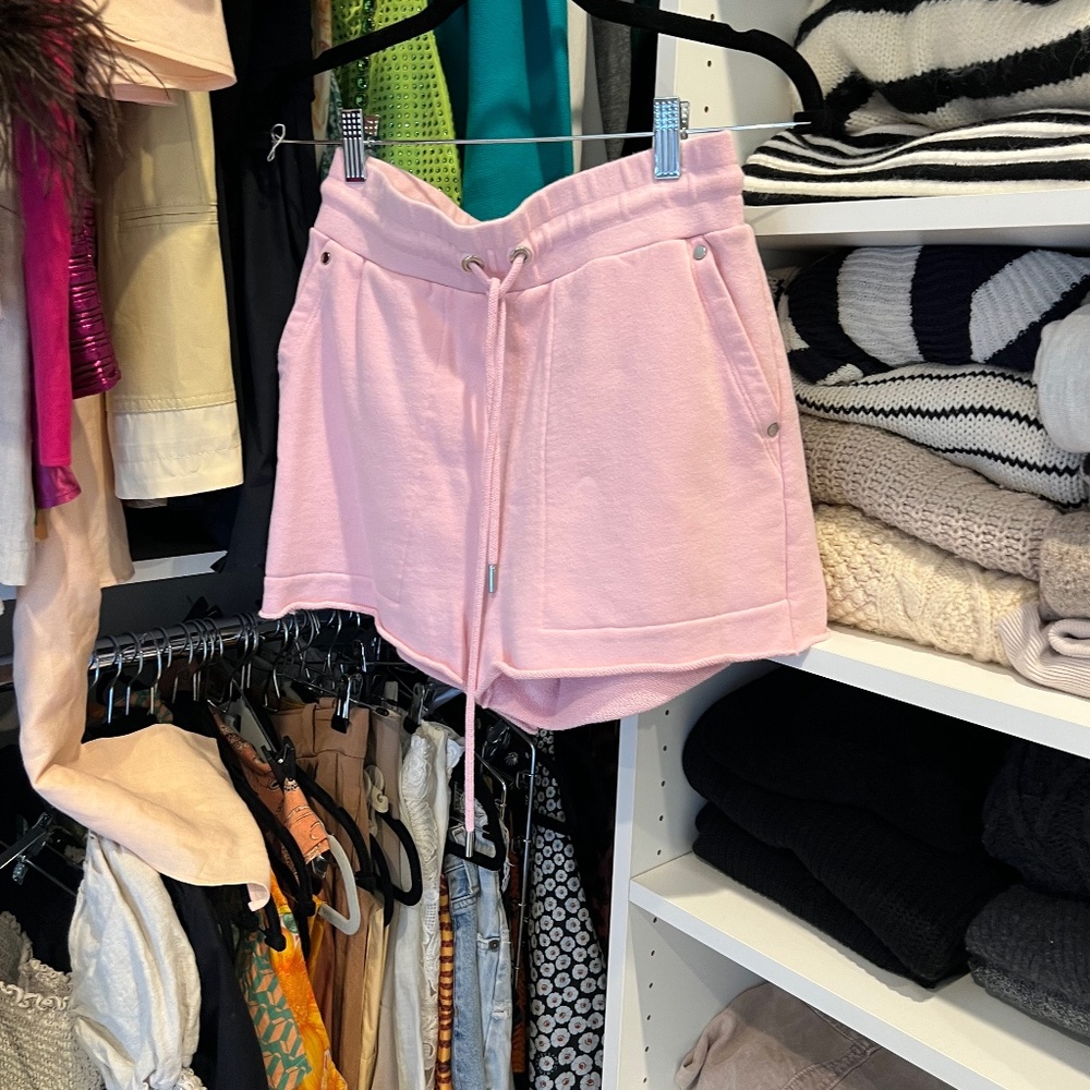 Intermix cotton high waist shorts